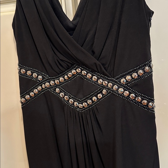 Laundry By Shelli Segal Black Dress with Embellished Waist - Picture 2 of 9